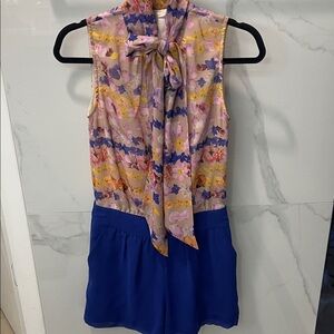 Ted Baker Floral Jumpsuit with Blue Shorts